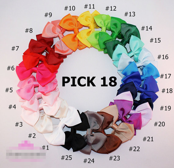 

Hot Sale 4"baby hair bow With Clip Bowknot hairpin Hair accessories girl hair bows wholesale 20pcs, Multi-color