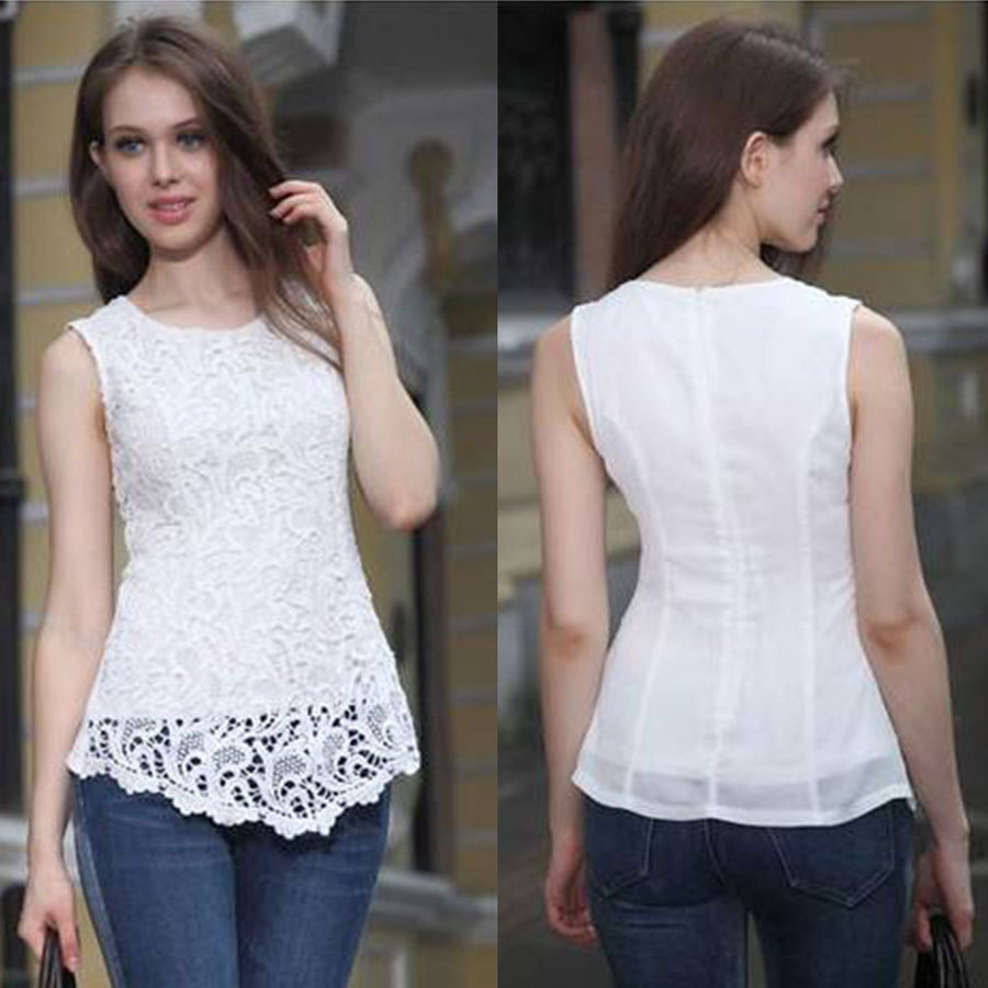 

New Women Cotton Knitted Lace Sleeveless Tank Tops Plus Size S - 5XL Causal Lace Tops Women Pullovers S-XXL Women Clothing, Red