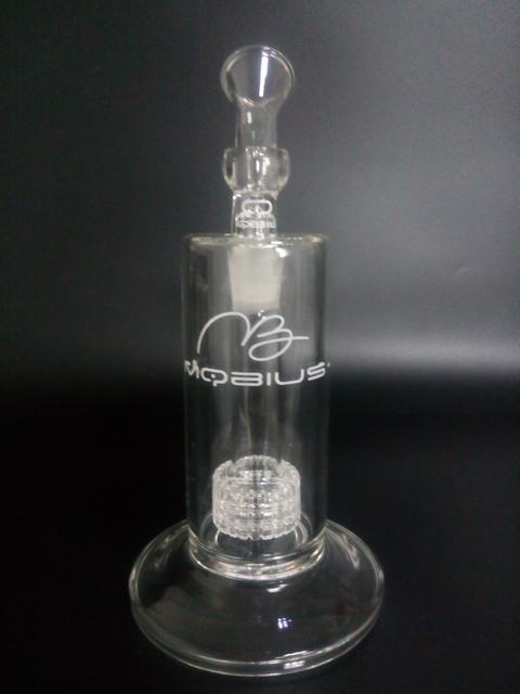 

10 inch glass hookah Mobius matrix pipe with 1 bird cage perc (GB-187-1)