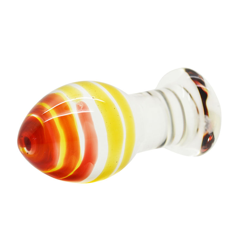 RomeoNight Crystal Glass Butt Plug (9.5 x 4 cm) Pure Pleasure Sensual Glass Anal Sex Butt Plug for Couple, Adult Sex Anal Toys q1106
