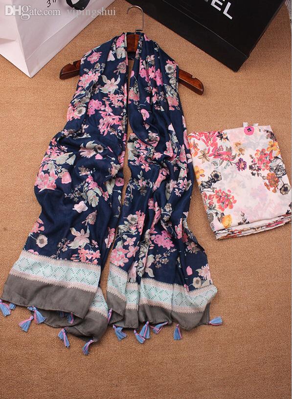 

Wholesale-best selling NEW printe floral tassels cotton shawls long muslim head wrap Muffler hijab wrap autumn scarves/scarf 10pcs/lot