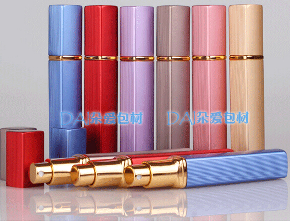 

12ML Aluminum Spray Bottles Perfume Atomizer Cosmetic Containers atomizer Travel Refillable Mini Atomiser Spray Colorful perfume bottle