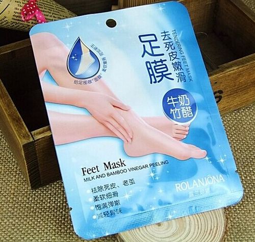 

ROLANJONA feet mask Milk and Bamboo Vinegar Feet Mask skin Peeling Exfoliating Dead Skin Remove for Feet care 38g/pair
