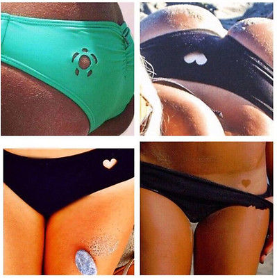 w1028 Womens Girls Sexy Bikini Bottom Swimwear Brazilian Thong Heart Cut Out Bottoms-image-266627909