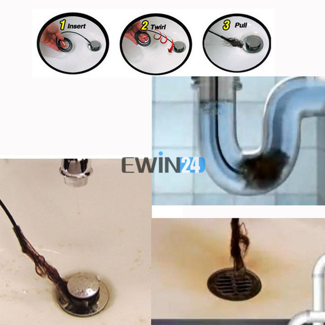 

Drain Sink Cleaner Bathroom Unclog Sink Tub Toilet Snake Brush Hair Removal Tool New Hot Selling