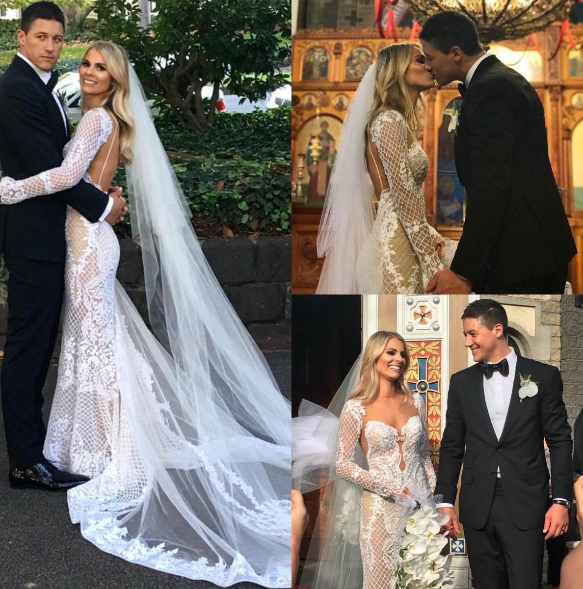 

Beauty Mermaid Wedding Dress Sweetheart Neck Full Lace Applique Illusion Backless Bridal Gowns Sweep Train Custom Made Wedding Dresses, Silver
