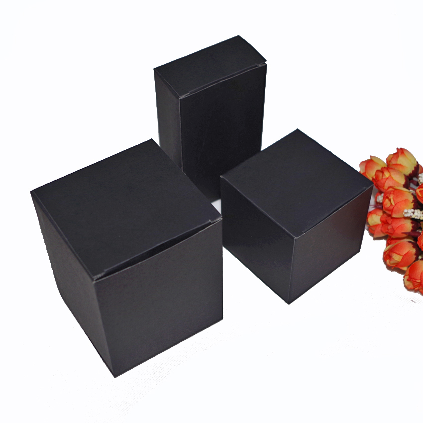 

50pcs/lot 6x5x15cm kraft paper boxes diy lipstick perfume essential oil bottle packaging box valve tube /black /white folding