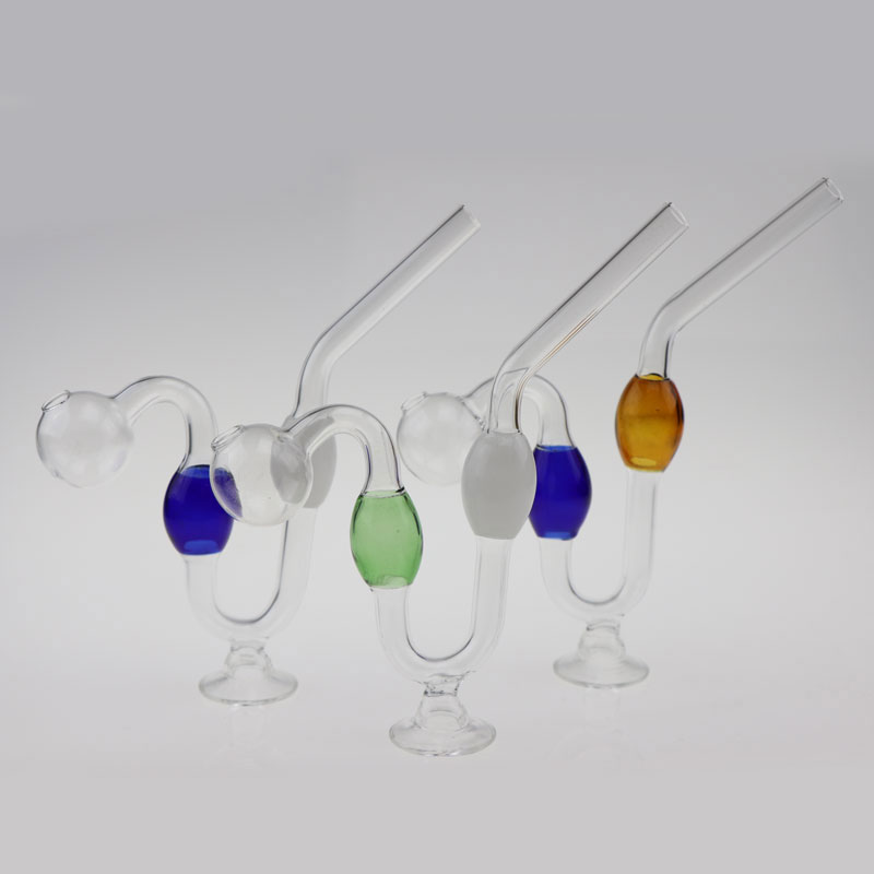 

New Oil Burner Glass Pipe Snake like Colorful Thick Pyrex Glass Pipes Glass tobacco Water Pipes Smoking hand Pipes for Hookahs