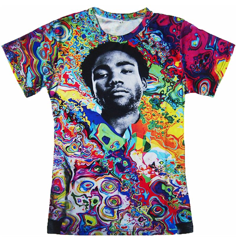 

w1216 Childish Gambino T-Shirt Hip Hop themed t shirt Fashion Clothing Hipster Summer Style Sport tops Women/Men tee Free shipping, Beige