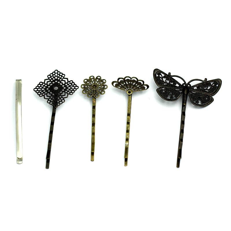 

Beadsnice hair clip finding base blank hair barrette brass hair clip handmade hair accessory women jewelry wholesale ID 32183