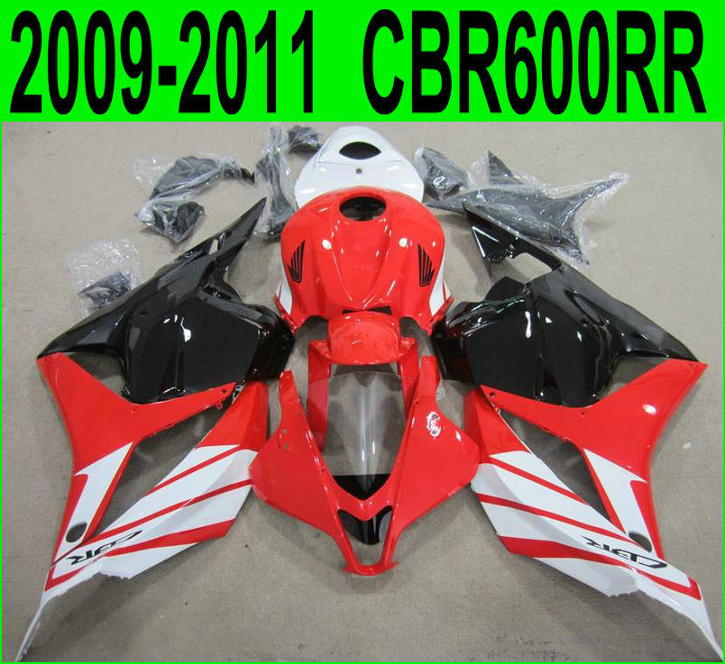 

Injection molding motorcycle parts for Honda CBR600RR fairings 2009 2010 2011 CBR 600RR 09 10 11 red black fairing kit YR65, Same as the picture shows