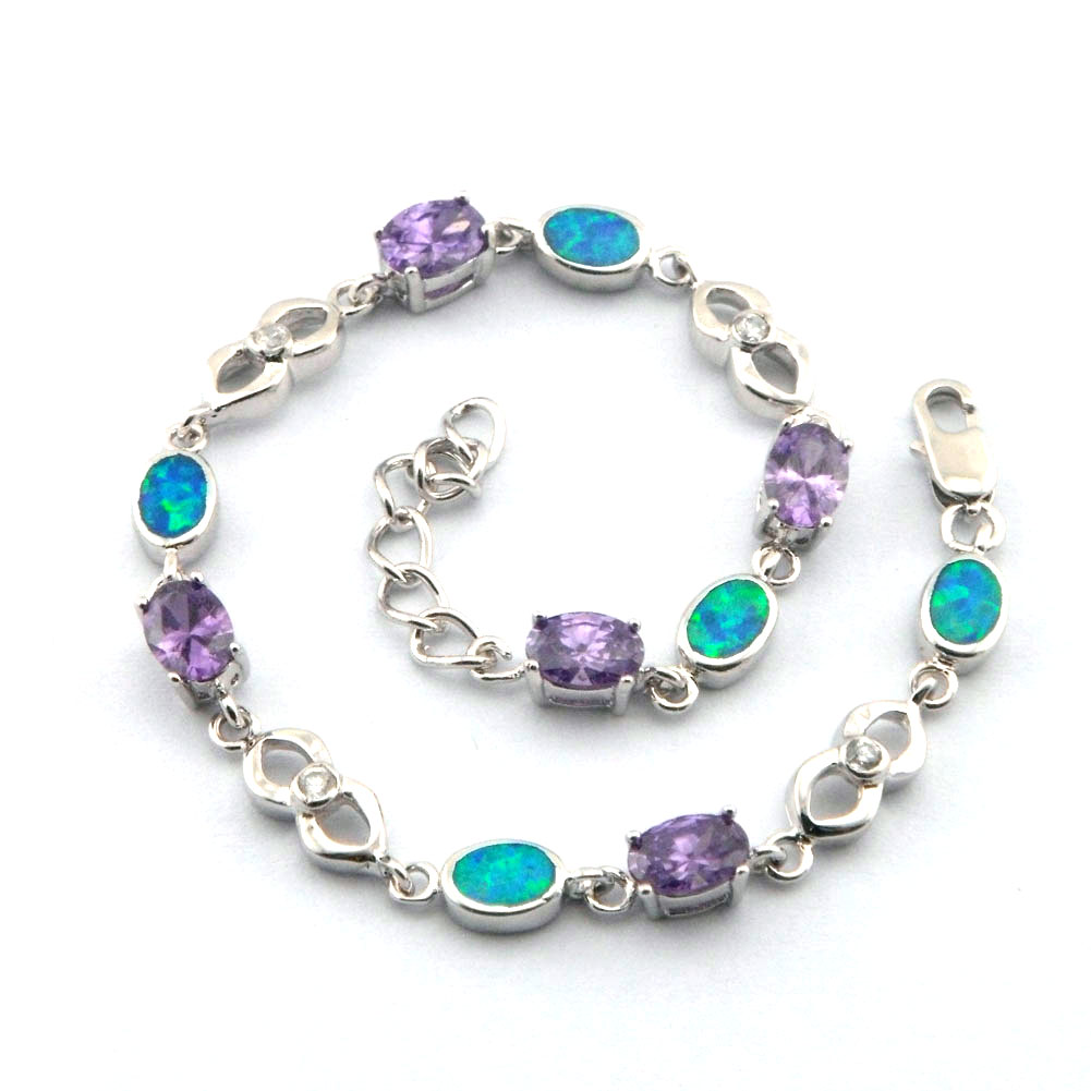 

fashion jewelry opal bracelet mystic rainbow BLUE mexican bracelet