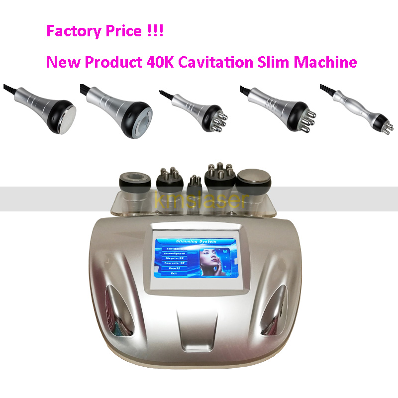 

40K Cavitation 5MHZ Radio Frequency skin lift touch screen 5 heads slim Machine