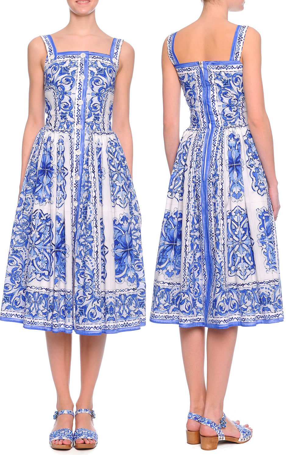 

Vintage Print Women A-Line Dress Sexy Sling Dresses 15101534, As pictures