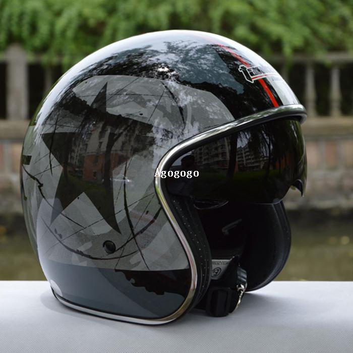 

free shipping casco capacetes vintage vetro man women's Tanked Racing Open Face helmet Jet Helmet Chopper motorcycle helmet