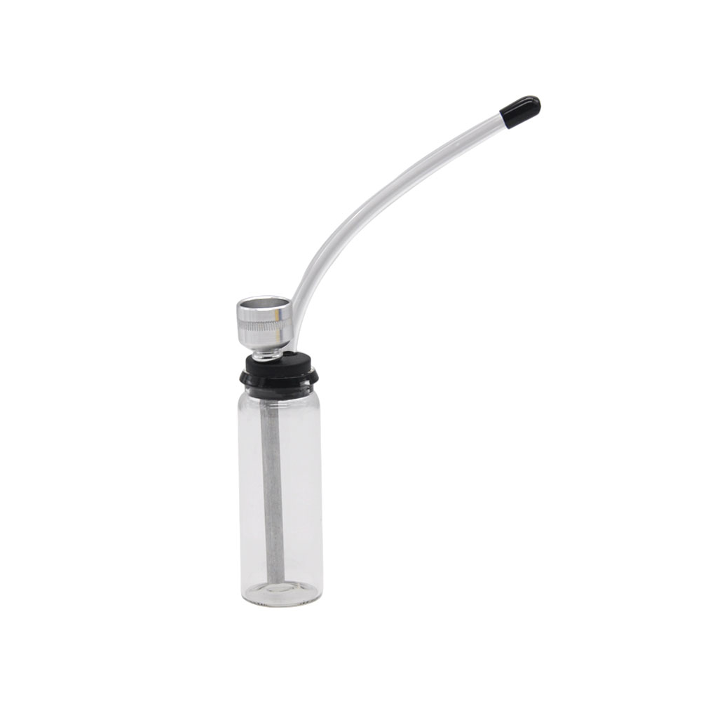 

1X High Quality Mini Smoking Glass Water Pipe Small Shisha Clear Pipe Portable Mix Logos Display packing Wholesale Hookah Pipes
