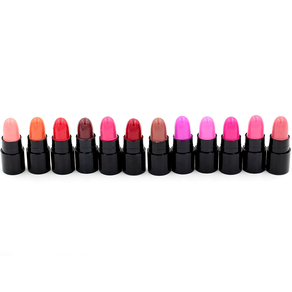 

Mini Lipstick Makeup Lipsticks Small High Quality Shine 72pcs/lot 12 Colors MakeUp Lipstick Set Lip Stick Lip Tint Net 1.2g 9022, Red