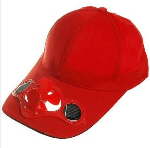 

Solar Fan Golf Hat Cap Cooling Cool Fan for Baseball Hiking Fishing OutdoorSport, Red
