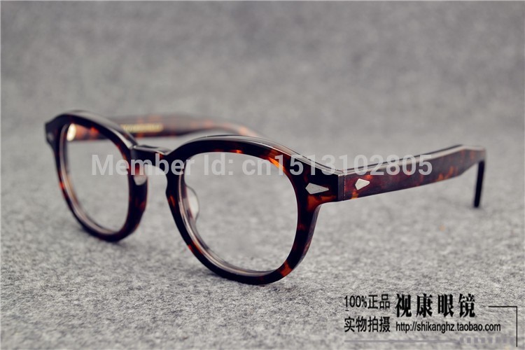 

2016 johnny depp glasses top Quality brand round eyeglasses frame free shipping