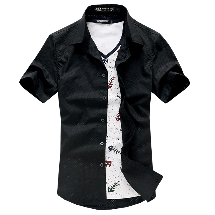 camisa de vestir azul marino