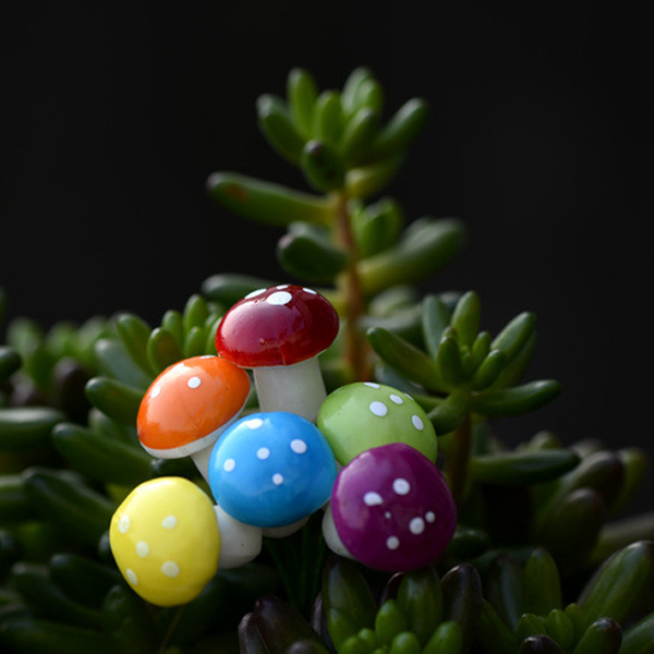 

20pcs DIY Small fairy garden Foam Mushroom Miniatures terrarium decoration resin crafts bonsai Jardin Micro Landscape Plant Pot