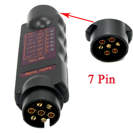 Outils de diagnostic de voiture en gros-véhicule 7 Broches Remorquage Remorquage Câble de lumière Circuit Plug Socket Testeur Plug Socket testeur