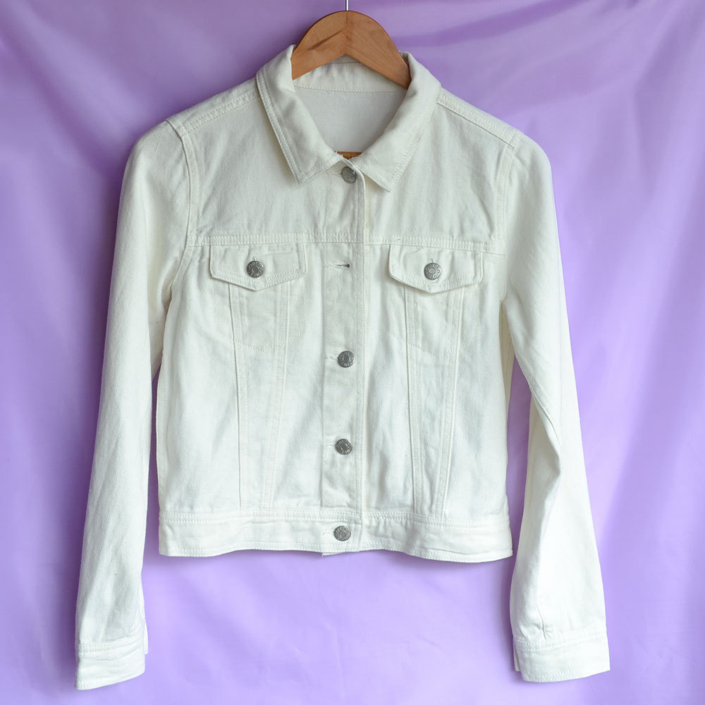 Wholesale-Discount Original Autumn Women Short Denim White Jacket Coat Fashion Single Breasted Jean Jackets For Women Fall Lady Wear CD170