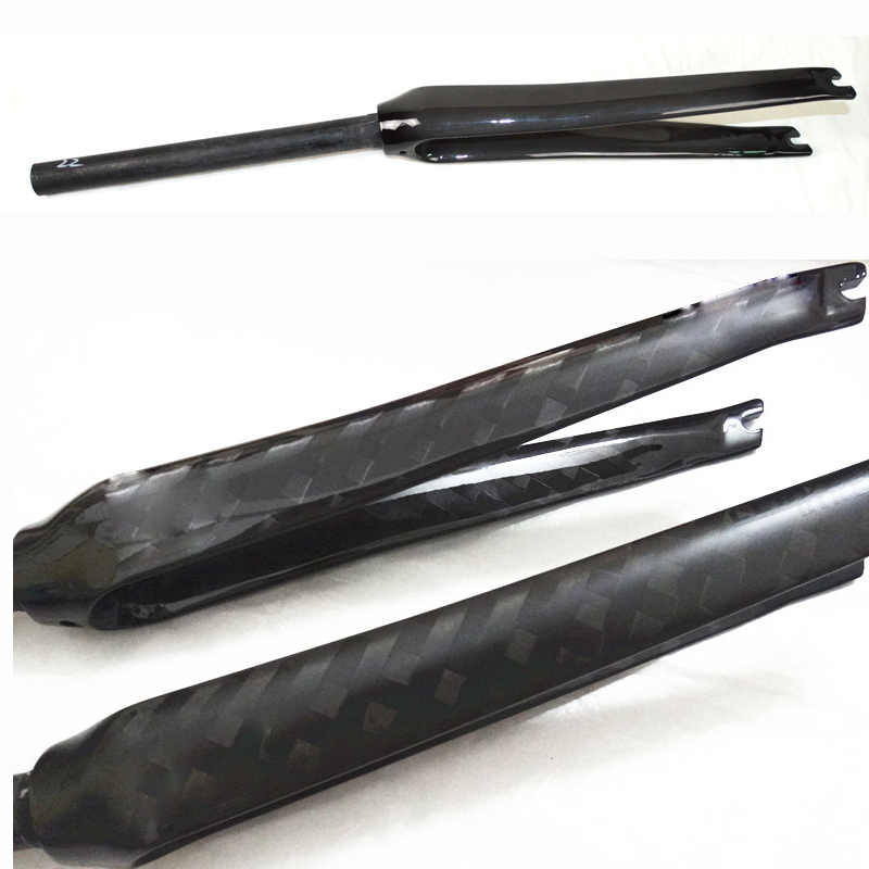 

NO brand Logo Road Bicycle Fork 3K 12K UD Carbon Fiber Cycling Bike Parts Frame Forks 700cc 28.60mm C Brake