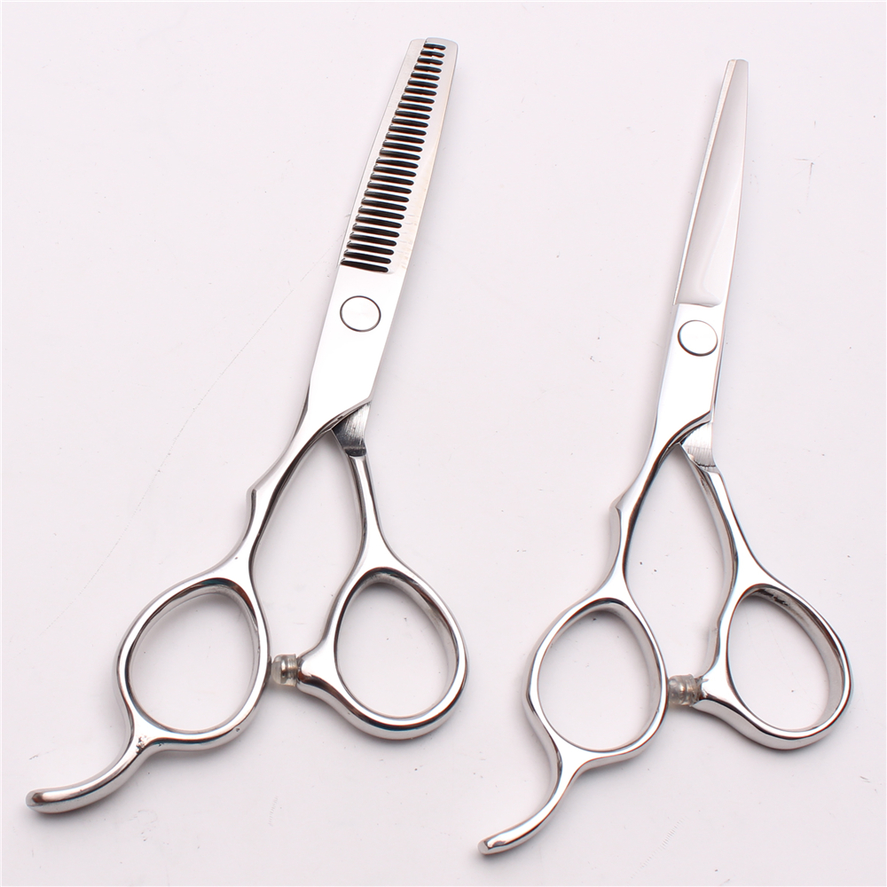 

6" JP 440C Silver Screw Customized Logo Left Hand Scissors Professional Human Hair Scissors Barber"s Hairdressing Shears Styling Tools C8001