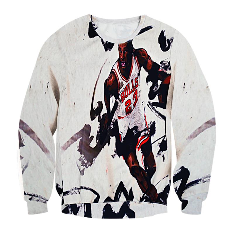 Raisevern 2015 nouveau harajuku 3D sweat-shirts à capuche imprimer taureaux 23 pulls à capuche sport costumes sweat-shirt tops vêtements
