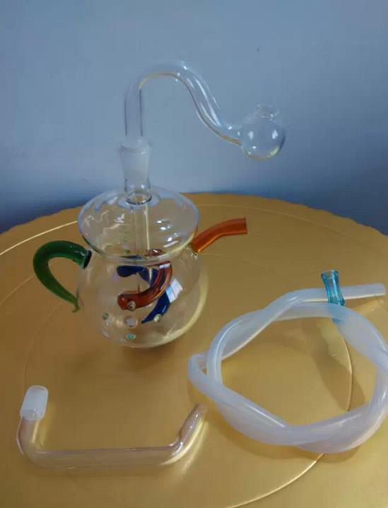 

Free shipping wholesalers ----- 2015 new Little Teapot style stained glass hookah / glass bong, giving full set of accessories