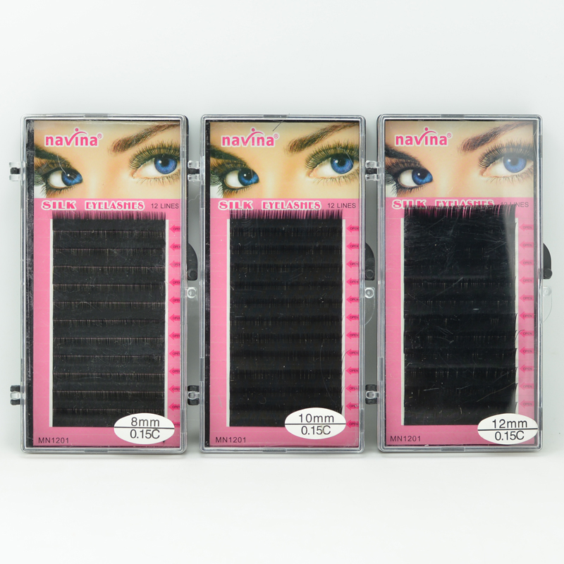 

5pcs NAVINA C Curl Individual Eyelash Extension Black Soft Mink False Eyelashes Eye Lash Length 8-14cm Makeup Tool
