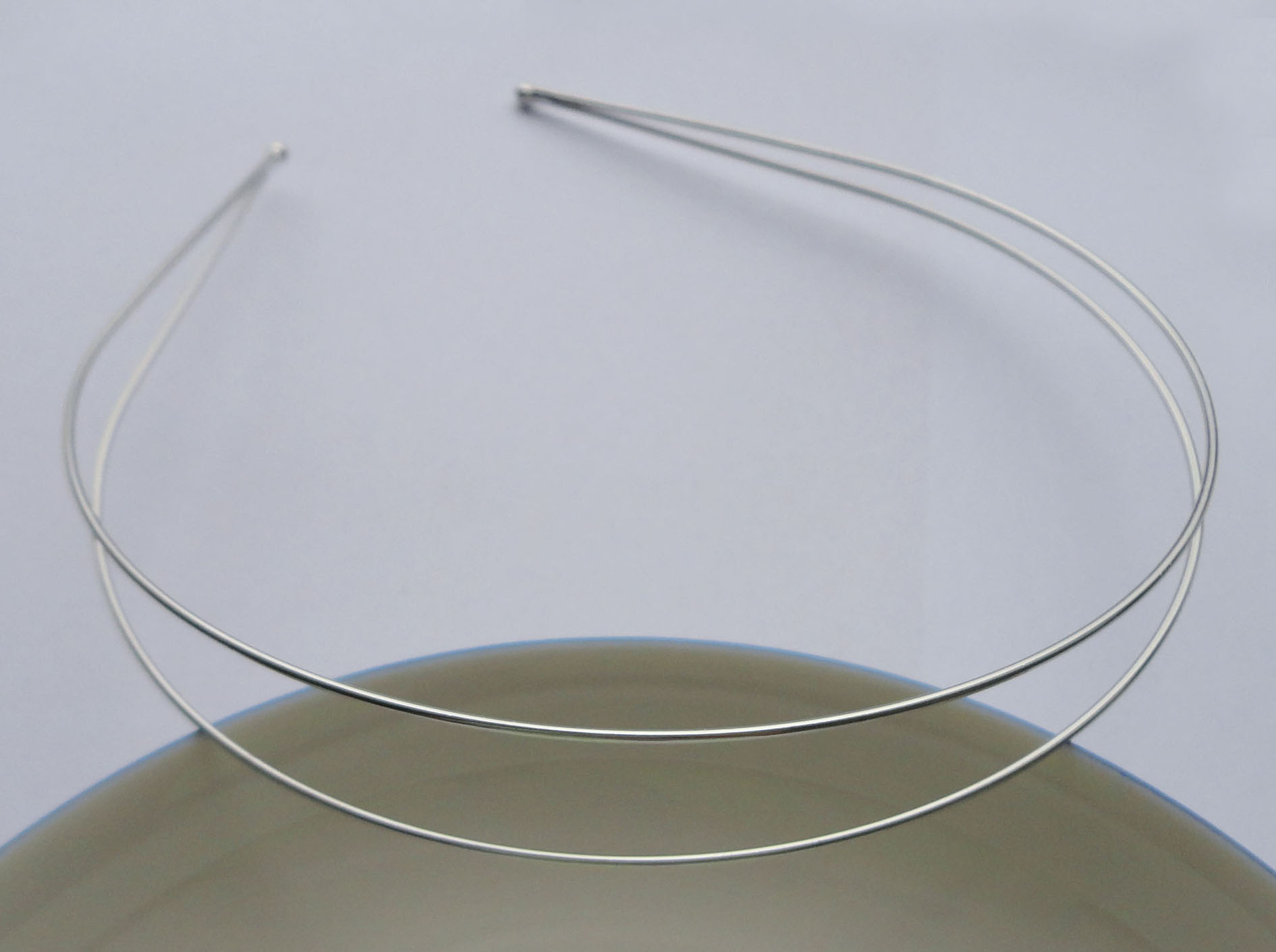 10PCS 1.2mm Silver finish Double Wire Plain Metal Hair Headbands with round tips at nickle free and lead free,BARGAIN for BULK-image-436616250