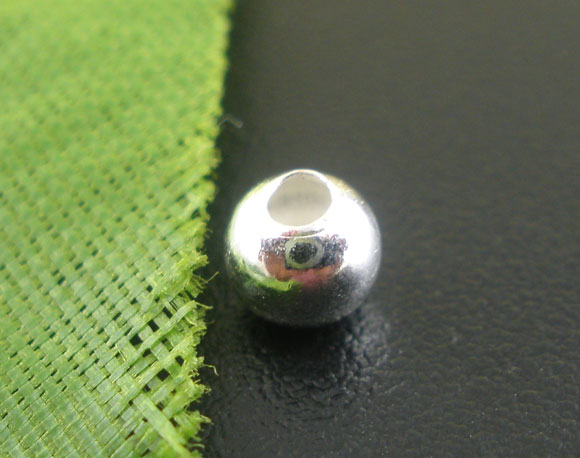 

Wholesale-2015 New 50PCs 925 Sterling Silver Seamless Beads 3mm Free Shipping