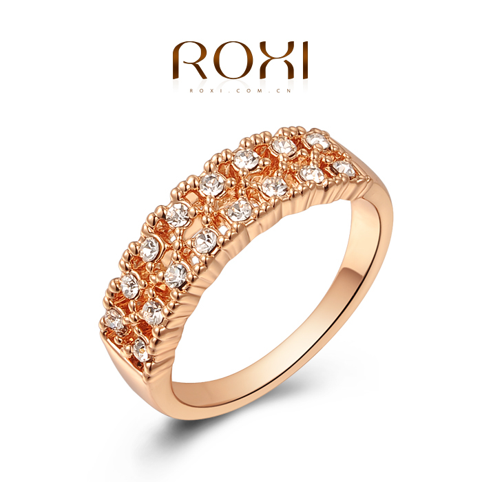 

FG ROXI Brand Gift Retro Love Rings Gold Plated Ring For Women Vintage Jewelry Wholesale Free Shipping Nickel Free 2010002225