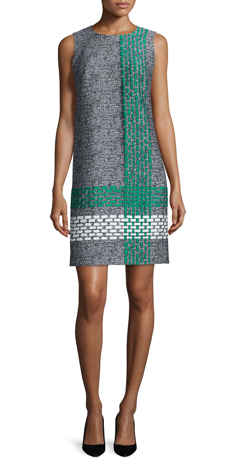 

Embroidery Women Sheath Dress Sleeveless Casual Dresses 010827, As pictures