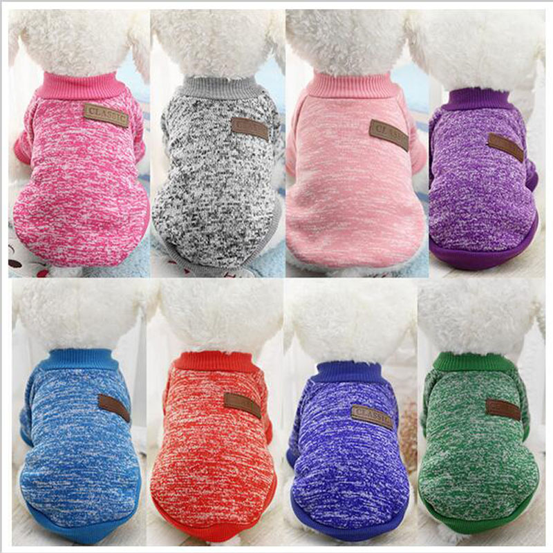 Mascota perro ropa caliente Suéter Vestido de suministros para mascotas Perro Pequeño Abrigo De Invierno XS-XL