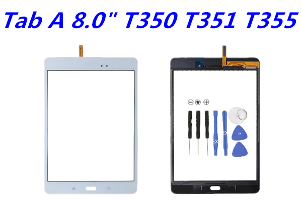 

OEM for Samsung Galaxy Tab A 8.0 T350 VS T351 T355 Touch Screen Panel Digitizer Glass Lens with Adhesive Tape Replacement Parts