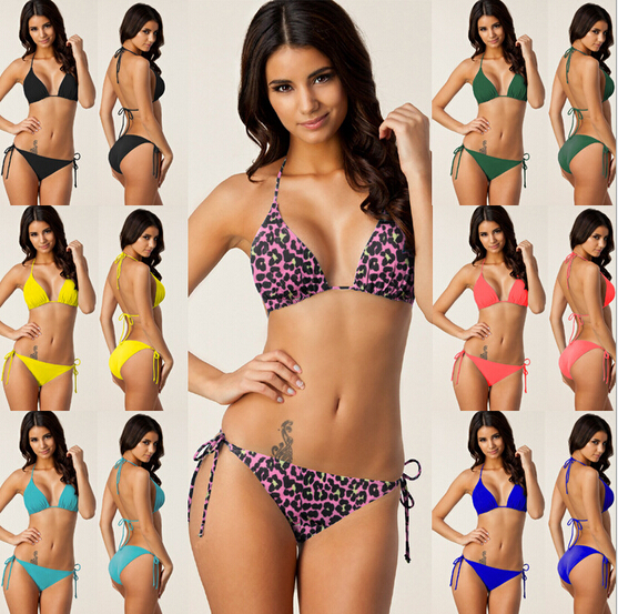 2015 Hot sale Bikini sets High Elastic multicolor slim women biqiuni sexy women swimsuit with padded cups swimwear beachwear Señora Bikini-image-243374213