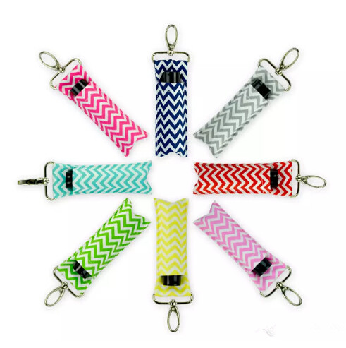 

20pcs/lot lipstick holder Personalized Chevron Chapstick Holder Monogramable Multi Chevron Lip Palm Holder free shipping