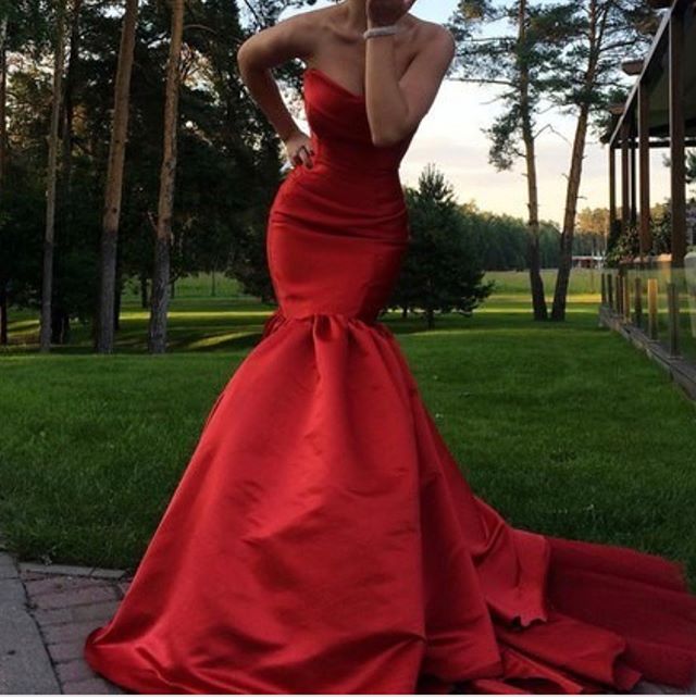 

Burgundy Satin Mermaid Evening Dresses Long Sweetheart Simple Sexy Prom Party Dresses Cheap Formal Dresses vestido festa, Black