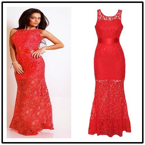 

Vintage Lace Dress White Dress 2015 Lace Dresses Illusion V-neck Dress Women Sexy Formal Evening Party Cocktail Maxi Long Prom Dress 2867#, Red