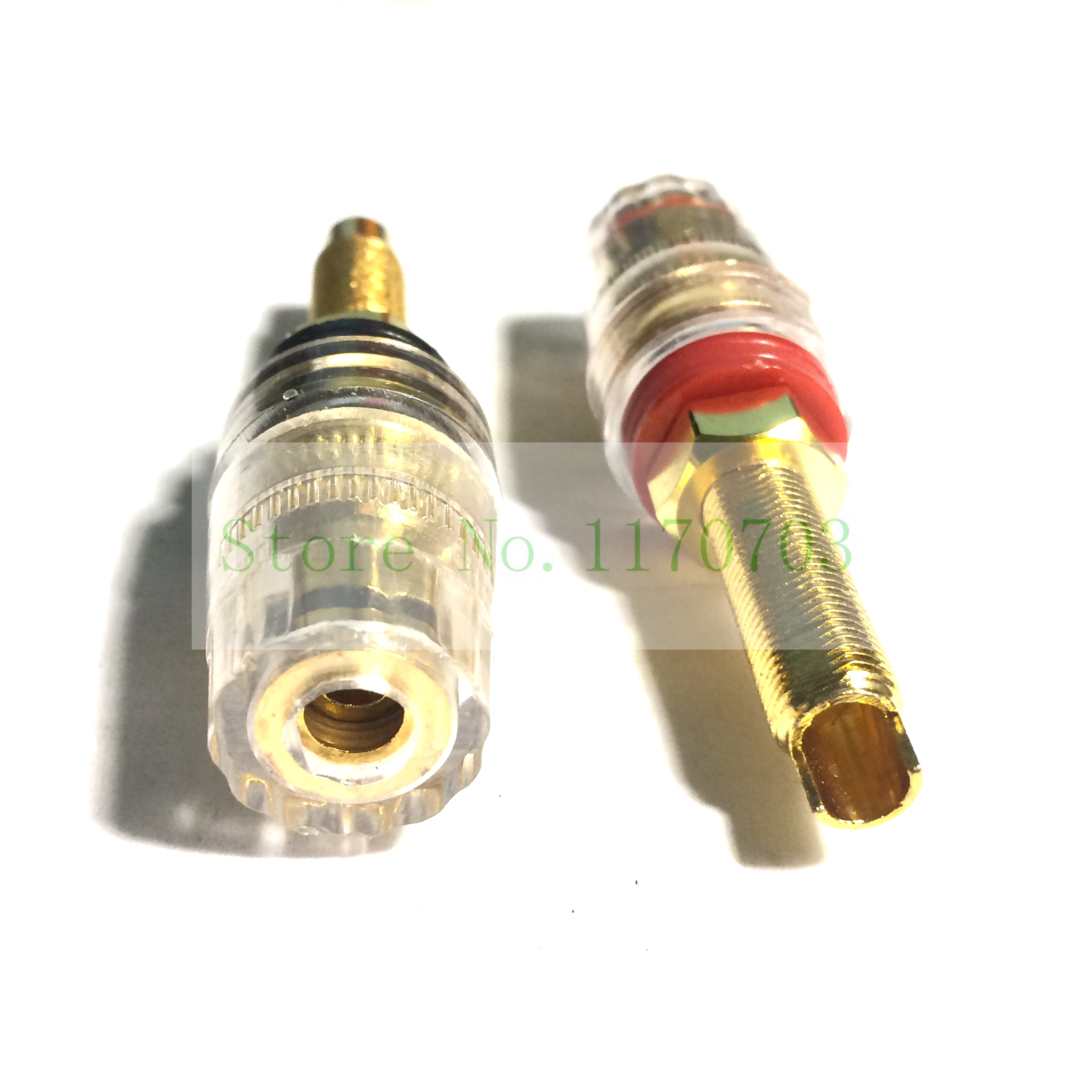 2 Pairs Terminals Eizz Speakers Big Cable//Banana Plug Plating Copper Red