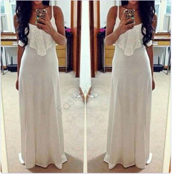 

Fashion Women Sexy Maxi sleeveless Backless Casual Beach Dress Long Party Dresses Sundresses B26, White