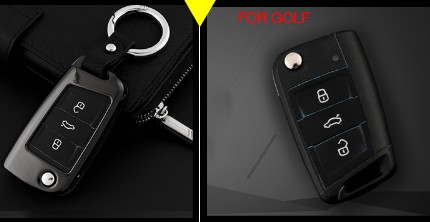 

Car Key Cover Shell For VW Golf 7 MK7 Skoda Octavia A7 Seat Leon Ibiza Flip Folding Remote Key Case Accessories