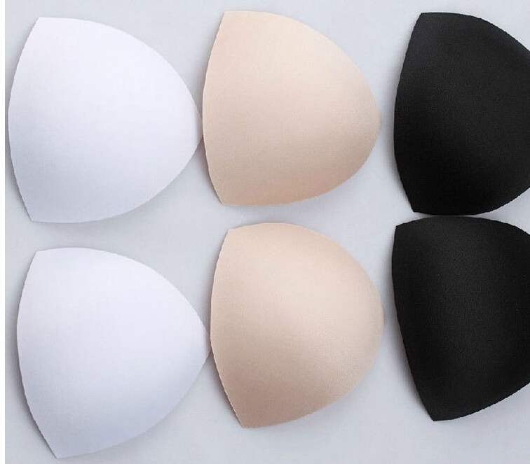 

Black White Skin Sponge Bra Lingerie Swimwear chest pad Bra Insert Cushion Breast pad 100 Pairs