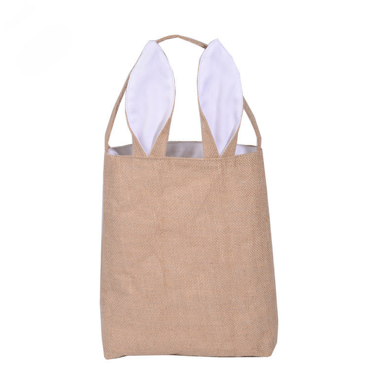 

Fashion Bunny Ears Basket Bag Foldable Cotton and Line Assorted Shopping Handbags Easter Festival Gift 10pcs/lot SK817, Blue