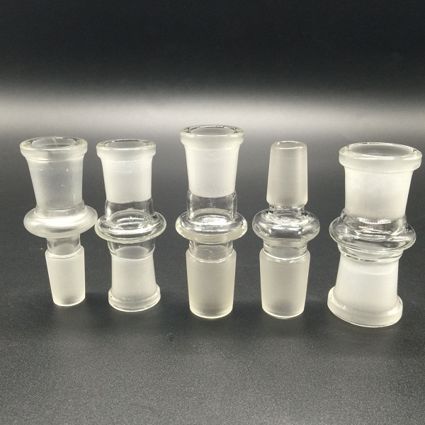 

High quality Standard Glass Adapter 7cm Hookah Bowl Adapter 14-14mm male 18-18mm male 14-18mm female glass adapter for glass water pipe bong