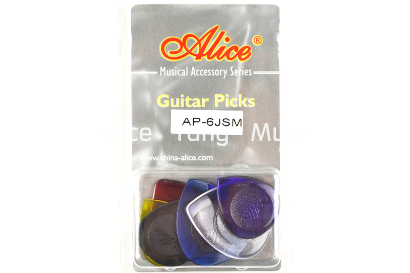 

Alice 6pcs Water Drop Heavy Durable Clear Electric Guitar Bass Picks Plectrums Clamshell Free Shipping