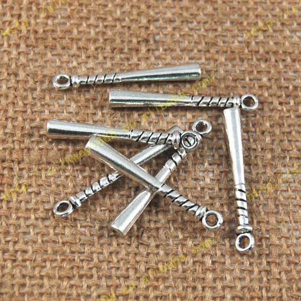 

Sport Alloy Charms Baseball Bat Vintage Charms 50pcs/lot 5*35mm AAC1108
